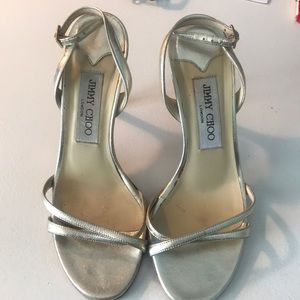 Jimmy Choo gold sandals